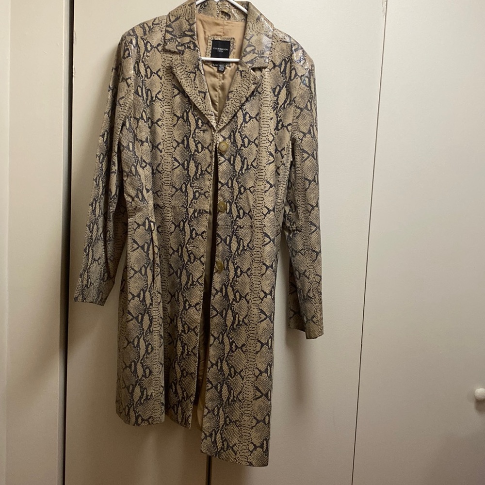 Snake skin leather jacket